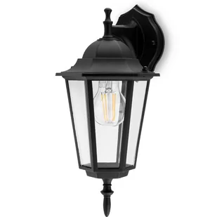 Kinkiet Ogrodowy Elewacyjny Zewnętrzny E27 LATARNIA do DOŁU Czarna BELLIS LUMILED - Lampy ogrodowe - miniaturka - grafika 1