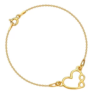 MYNESS Bransoletka z  sercem z nieskończonością - Bransoletki - miniaturka - grafika 1