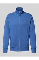 Bluzy męskie - Bluza rozpinana o kroju regular fit z wyhaftowanym logo - Gant - miniaturka - grafika 1