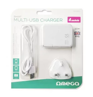 Omega Ładowarka 4x USB 4A, biały - 42673 - Ładowarki do telefonów - miniaturka - grafika 1