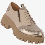 Półbuty damskie - Półbuty Damskie Buty Ze Skóry Naturalnej Beżowe Maciejka 06177-04/00-5 Beżowy 38 - miniaturka - grafika 1