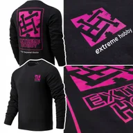 Bluzy męskie - Bluza Bawełniana Męska Bez Kaptura Extreme Hobby Flash Róż R. Xxl - miniaturka - grafika 1