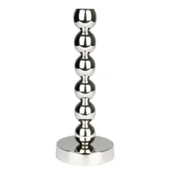 Świeczniki - Świecznik Zuiver Bubbles One na jedną świecę aluminiowy srebrny 26 cm - miniaturka - grafika 1