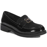 Mokasyny damskie - D&A Mokasyny damskie Black Patent czarne lakierowane-37 - miniaturka - grafika 1