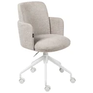 Fotele i krzesła biurowe - Beliani Krzesło biurowe DRYDEN Beżowy - miniaturka - grafika 1