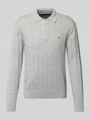 Swetry męskie - Sweter z dzianiny o kroju regular fit z czystej bawełny - miniaturka - grafika 1