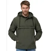 Kurtki i kamizelki sportowe męskie - Pit Bull Kurtka Kangurka Z Kapturem Przejściowa MEANDRO Olive - miniaturka - grafika 1