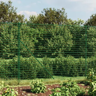 vidaXL Ogrodzenie z siatki drucianej, z kotwami, zielone, 2x25 m - Ogrodzenia - miniaturka - grafika 1