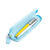 Zestawy piśmiennicze - Zestaw prezentowy długopis Parker Jotter Originals Żółty i Perłowy z niebieskim etui - miniaturka - grafika 1