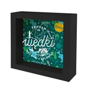 Skarbonki - SKARBONKA WĘDKARZA ZBIERAM NA WĘDKI CZARNA 18x18cm - miniaturka - grafika 1