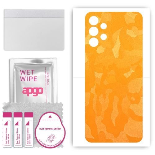 folia naklejka skórka strukturalna na TYŁ do Samsung Galaxy A13 SM-A137F - Moro Camo Żółty - apgo SKINS