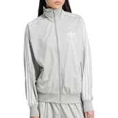 Bluzy sportowe damskie - Bluza adidas Adicolor Classic Firebird Loose JC8254 - szara - miniaturka - grafika 1