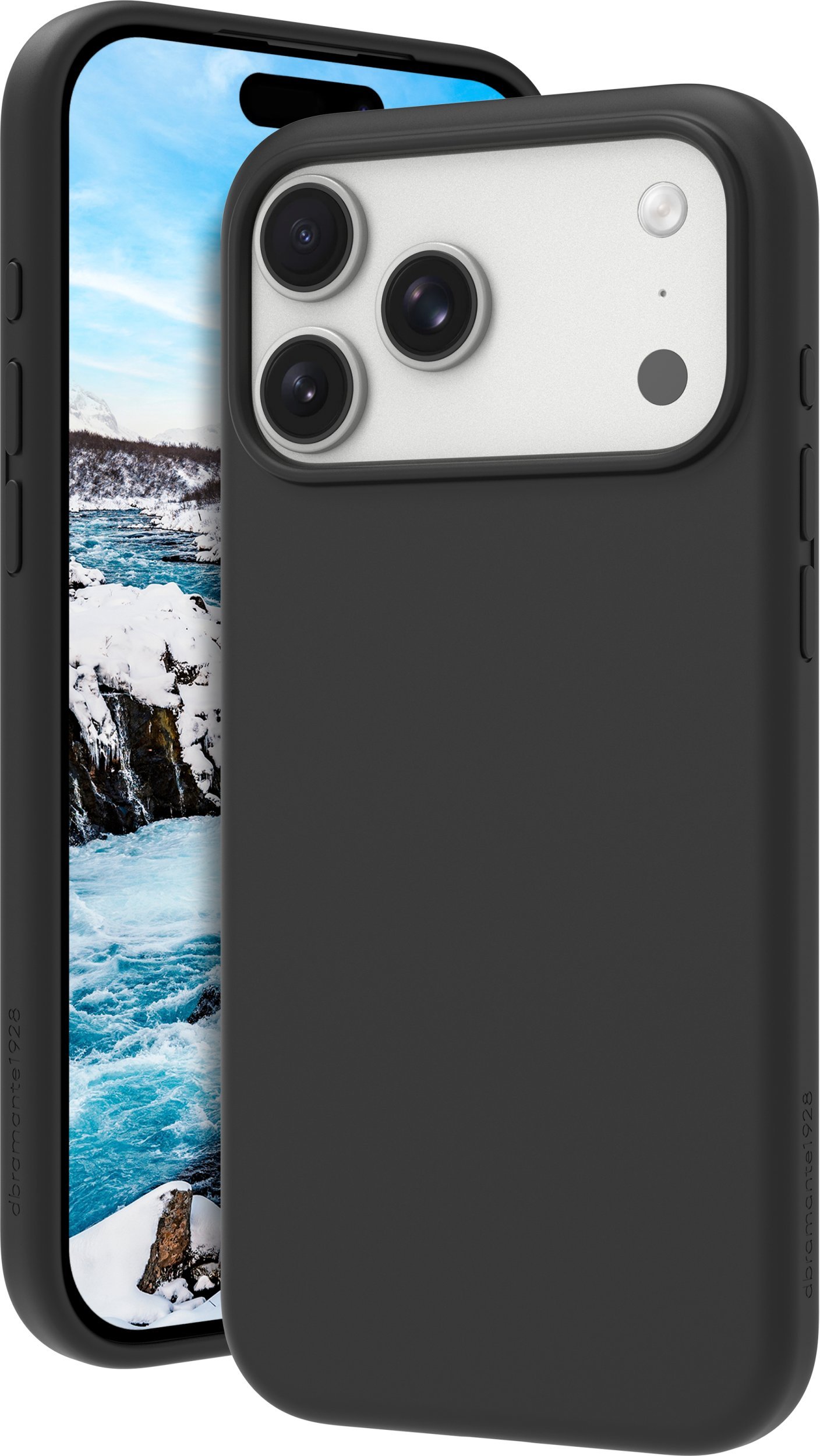 D Bramante dbramante1928 Monaco - Pokrowiec na telefon - MS - Kompatybilność z MagSafe - Silikon,  Night Black - dla Apple iPhone 17 Pro, 18 Pro MO63NIBL5833