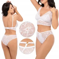 Bielizna nocna - Babell 172 Koronkowe Figi bawełniane Biały S - miniaturka - grafika 1