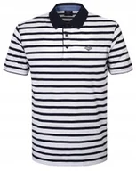 Koszulki męskie - POLO Koszulka Męska BIAŁO-GRANATOWA w Paski Bawełna HASIMI 3XL Pako Jeans - miniaturka - grafika 1
