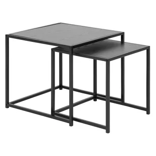 Actona Zestaw Stołów Watty 45X50X50 Czarne - Stoły - miniaturka - grafika 1