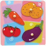 Układanki dla dzieci - VIGA TOYS Drewniane Puzzle Warzywa Układanka Niespodzianka Viga Toys 59514 - miniaturka - grafika 1