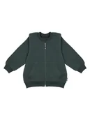 Bluzy dla chłopców - Chłopięca bluza bomberka ze stójką zielona Nicol,r.110 - miniaturka - grafika 1