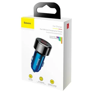 Baseus Baseus Magic Series Dual QC - ładowarka samochodowa Quick Charge 3.0 2x USB 45W 6A niebieski (CCMLC20A-03) hurtel-50576-0 - Ładowarki samochodowe - miniaturka - grafika 37
