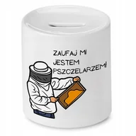 Skarbonki - SKARBONKA DLA PSZCZELARZA JESTEM PSZCZELARZEM z Nadrukiem ze Zdjęciem - miniaturka - grafika 1