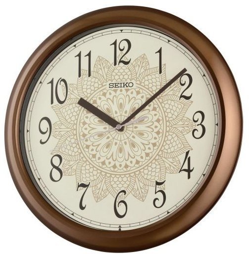 Seiko Zegar ścienny SEIKO QHA018B 33 cm brązowy matowy .