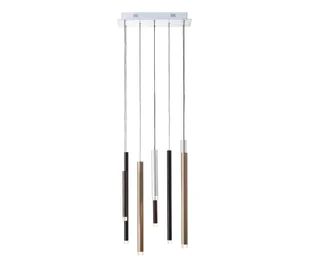 Brilliant -LED Ściemnialna lampa wisząca na lince CEMBALO LED/32W/230V chrom/czarny/brązowy - Lampy sufitowe - miniaturka - grafika 1