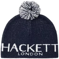 Czapki damskie - Hackett London Chłopięca czapka beanie Hackett Ess, Niebieski (granatowy), Rozmiar uniwersalny - miniaturka - grafika 1