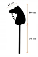 Maskotki i pluszaki - 2 x HOBBY HORSE MAŁY A4 KOŃ NA KIJU NA PATYKU KONIK PLUSZOWY + WODZE + OGŁO - miniaturka - grafika 1