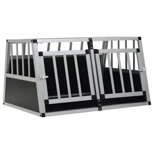 vidaXL VidaXL Klatka dla psa z podwójnymi drzwiami 89 x 69 x 50 cm 170667 - Sprzęt podróżny i transportery dla psów - miniaturka - grafika 1