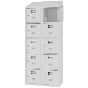 Szafka MSUS 425 V z gniazdkiem elektrycznym w każdej skrytce - Szafki BHP - miniaturka - grafika 1