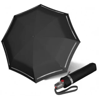 Parasole - KNIRPS T.200 REFLECTIVE BLACK - elegancki, w pełni automatyczny parasol - grafika 1