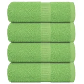 Ręczniki - vidaXL Ręczniczki, 4 szt, zielone, 30x30 cm, 360 g/m2, bawełna 100% - miniaturka - grafika 1