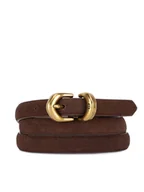 Paski - Gino Rossi Pasek Damski BLYL24005-1 Brązowy - miniaturka - grafika 1