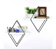 Półki do salonu - ZESTAW 2x Półka ścienna biała - miniaturka - grafika 1