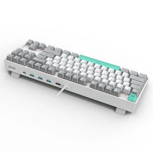 3inuS 87-Key 5-in-1 Mechanical Keyboard Hub Dual USB-C Cable Hot-Swappable - Red Switches - Klawiatury - miniaturka - grafika 16