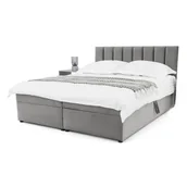 Łóżka - Łóżko kontynentalne z pojemnikiem LEA III z topperem | 160x200 | Kolor do wyboru | [P] - miniaturka - grafika 1