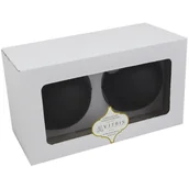 Bombki - Bombka szklana gładka 10 cm czarny 2 szt. - miniaturka - grafika 1