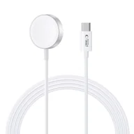 Akcesoria do smartwatchy - ULTRABOOST MAGNETIC CHARGING TYPE-C CABLE 120CM KABEL ŁADUJACY MAGNETYCZNY ŁADOWARKA DO APPLE WATCH 1/2/3/4/5/6/7/8/9/10/SE / ULTRA / ULTRA 2 - WHITE - miniaturka - grafika 1