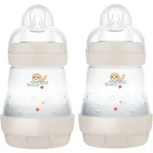 Butelki dla niemowląt - MAM Perfect Star Anti-colic Bottle butelka antykolkowa 0m+ Beige 2x160 ml - miniaturka - grafika 1