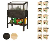 Szklarnie ogrodowe - Szklarnia z półką dolną i domkiem dla owadów OBL - Czarna / Wamar-Sosenka - miniaturka - grafika 1