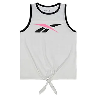 Reebok Top Big Mesh Tie Front Koszulka Dziewczyny - Koszulki i topy damskie - miniaturka - grafika 1