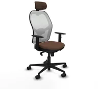 Fotele i krzesła biurowe - Krzesło Biurowe z Zagłówkiem Piqueras y Crespo 1D036N2 Biały Ceimnobrązowy - miniaturka - grafika 1