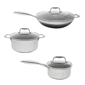 Zestawy garnków i patelni - Zestaw naczyń PARTNER ASIA z powłoką DIAMOND Kohersen BLACK CUBE - miniaturka - grafika 1