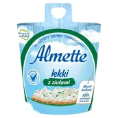 Sery - Almette Puszysty serek twarogowy lekki z ziołami 150 g - miniaturka - grafika 1