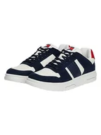Trampki męskie - Tommy Hilfiger Shoes Skórzane sneakersy w kolorze biało-granatowym - miniaturka - grafika 1