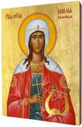 Ikona religijna święta Cecylia - Ikony i obrazy sakralne - miniaturka - grafika 1