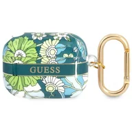 Akcesoria do słuchawek - Etui Guess do AirPods Pro cover zielony/green Flower Strap Collection - miniaturka - grafika 1