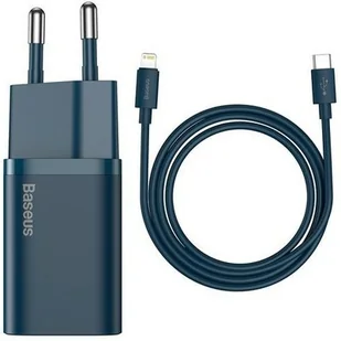 Baseus Super Si | Ładowarka sieciowa USB-C + kabel 1m USB-C - Lightning do iPhone Power Delivery 20W TZCCSUP-B03 - Ładowarki do telefonów - miniaturka - grafika 1