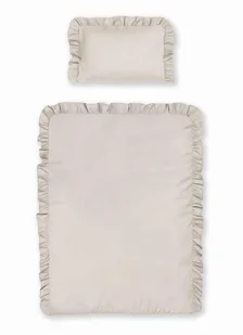 Pościel 90x120 beżowa dziecięca jednobarwna z falbanką Mayamoo - Pościel dla dzieci - miniaturka - grafika 1