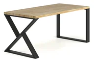 Stoły - Nowoczesny stół z dębowym blatem 150 x 80 L6-N29 - miniaturka - grafika 1